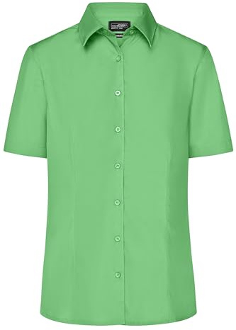 James & Nicholson Damenbluse Easy Care Kurzarm - Taillierte Bluse in umfangreicher Größenauswahl | Farbe: lime-green | Grösse: XXL