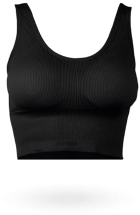 hemmy Komfort Sport BH - breites Unterbrustband und Push Up Effekt - Wohlfühl BH Bralette - ohne Bügel, ohne Clips - Yoga Bra Top