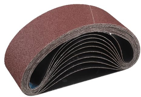 STEBRUAM Nastri Abrasivi 75x 533 mm,10PCS 60 grana Levigatrice a Nastro
