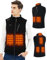 Heated Gilet for Men,Heated Vest with 10000mAh Battery Pack, Lightweight Heated Fleece Vest with 3 Temperature Levels/6 Heating Zones USB Heated Gilet