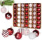 Weihnachtskugeln Rot Weiß, 42 Stück 6CM Kunststoff Christbaumkugeln Weihnachtsdeko mit Aufhängeschlaufe für Weihnachten und Party Dekoration