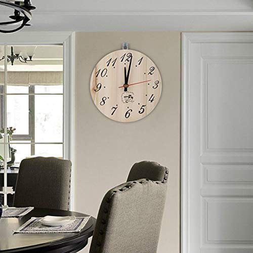 Sauna Clock Decorative Timer Clock Home Decor for Sauna Accessory Sauna Room, Premium Wood, Heat-Resistant, Easy to Read 20cm Diameter