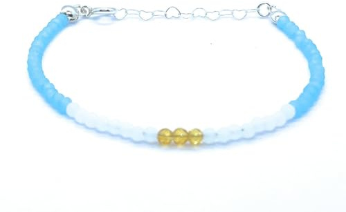 Pulsera de Plata 925 con Detalles Amarillos, Bandera Argentina, 16-19 cm