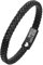 TempBeau Personalisierte Armband Herren Leder Schwarz : Gravur Lederarmband 21cm Echtes Leder Geflochten Mode-schmuck Armbänder für Männer Papa Sohn Tolle Geschenkidee