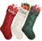 Lifemaison Weihnachtsstrumpf Personalisiert 46cm Große Klassische Gestrickt Bestickte Nikolausstrumpf mit Namen Weihnachtssocken Kamin Hängenden Strumpf für Feiertags,Familienparty,Dekoration,D