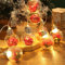 Striscia di luci natalizie a batteria, luci vintage per albero di Natale con graziosi ornamenti, 1,2 m, luci natalizie per albero di Natale, decorazione natalizia