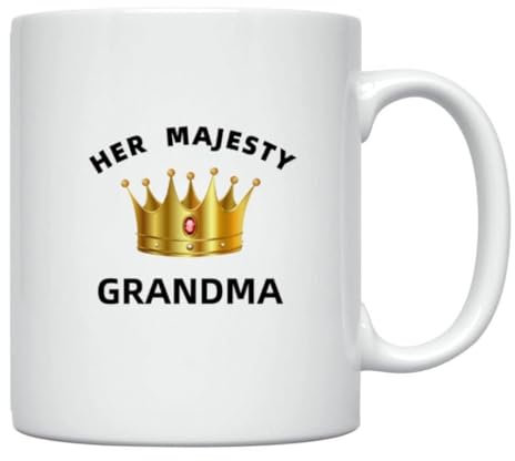 Tazza da caffè dal design unico, regalo divertente ed estetico per la nonna, tazza da tè, perfetta per compleanno, Natale, San Valentino (325 ml, MajestyGrMa)