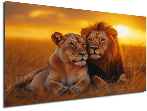 DRO Design Liebespaar - 56x84 cm - Wandbild auf 6mm HDF Platte - Fertig zum Aufhängen mit Metallhaken - Hochwertiger UV-Druck - Moderne Wanddeko für Wohnzimmer, Schlafzimmer, Büro - Poster