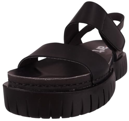 Art Damen Sandalen MADEIRA Schwarz Glattleder, Größe:41, Farbauswahl:schwarz