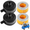 2PCS Air Compressor Filter, 20mm Thread Air Compressor Silencer Intake Filter with Plastic Cover