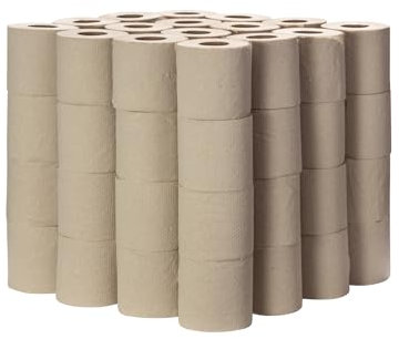 Recyceltes Toilettenpapier 1-lagig 400 Blatt, XXL-Packung mit 64 Rollen- Blauer Engel zertifiziert (64, 64, Stück)