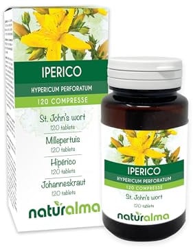 Millepertuis (Hypericum perforatum) herbe avec fleurs Naturalma - 60 g - 120 comprimés - Complément alimentaire - Naturel et Végétalien