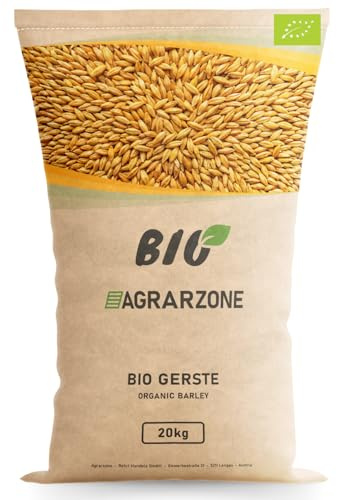 Agrarzone Bio Gerste 20 kg Futtergerste Pferde Getreide Nutztiere | Bio, Schafe, Ziegen, Geflügel, Nager, gereinigt, staubarm, Österreich