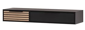 Schildmeyer Hank Konsolentisch 161611, Schwarzmatt/Akustikpaneel Optik, 103,7 x 32,1 x 16,4 cm
