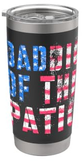 Patriotic USA Daddio of Patio Grill Daddy Meat Grilling Dad Stainless Steel Insulated Tumbler