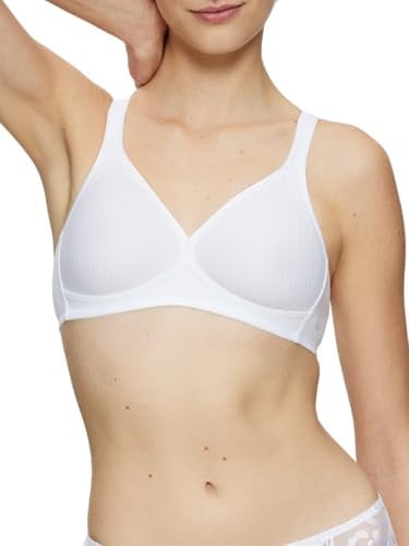 Triumph Womens Modern Soft+cotton N Wireless Bra, White, 44A UK