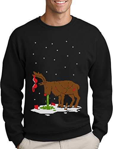 Green Turtle T-Shirts Witziges Ugly Sweater Geschenk Verkatertes Rentier Sweatshirt XX-Large Schwarz
