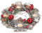 Teelichthalter Adventskranz aus Holz/Kunststoff Kugeln aus Glas, B8 x T29 cm