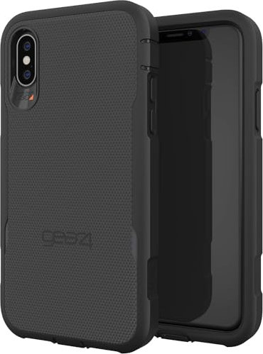 ZAGG GEAR4 Platoon Designed for iPhone X/XS Case, Advanced Impact Protection by D3O - Black