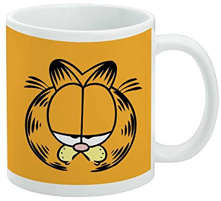 Garfield This IS My Happy Face Ceramic Coffee Mug, Novelty Gift Mugs for Coffee, Tea and Hot Drinks, 11oz, White