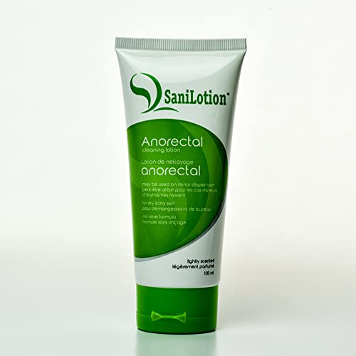 SANILOTION Hygienic Cleansing Lotion 100ml Tube - Cleans, Moisturizes, and Hydrates Anorectal Area After Bowel Movement - Good for Daily Use and Perfect for Travel