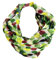 JameStyle26 Farbverlauf Dots Seide Sommer Loop Verlauf Regenbogen Rainbow Silk Uni Rundschal Schlauchschal Stola Schal leicht (Grün)