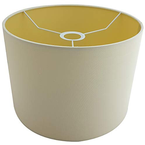 Lampenschirm creme rund Stoff E27 Ø 30cm modern, Ersatzschirm Tischlampe Stehlampe Hängelampe, 79828 Crema Sompex