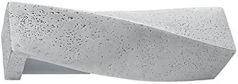SOLLUX lighting Sigma Wandleuchte Innen aus Beton – Wandbeleuchtung für Wohnzimmer und Esszimmer – Lampe für Flur, Betonlampe 42 x 12 x 14 cm