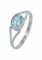mantraroma Ring Silber 925 Damen blau Topas Edelstein blau schlicht modern