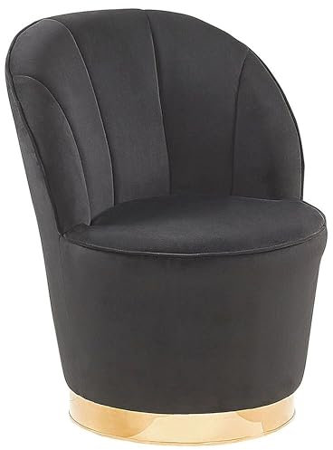Beliani Trendy Sessel samtige Polsterbezug schwarz Alby