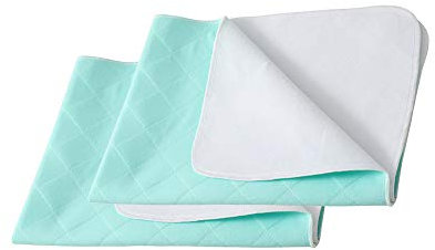 Beedsooth Set di 2 Traversa Impermeabile, Ad alta assorbenza, Traverse lavabili Adatti per Bebè Bambini Adulti Animale Domestico - Verde, 86x132cm