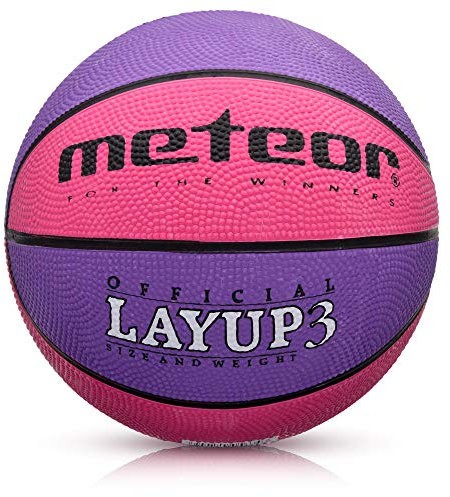 meteor Layup Kinder Mini Basketball ideal auf die Jugend Kinderhände - von 4-8 Jährigen abgestimmt idealer Basketball für Ausbildung weicher Basketball mit griffiger Oberfläche