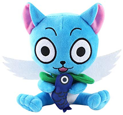 Jilijia Happy Fairy Tail Anime-Plüschpuppe, kreatives Stofftier für Zuhause, dekoratives Cartoon-Plüsch, Halloween, für Kinder und Erwachsene, 17 cm