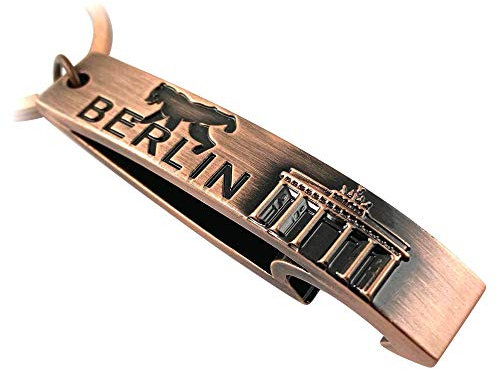 Schlüsselanhänger Flaschenöffner Berlin Souvenirs, Geschenk, Andenken aus Metall für Deutschland. Mitbringsel, Glücksbringer und Mutmacher, passend für Paare. Taschen und Autoschlüssel. Bottle opener