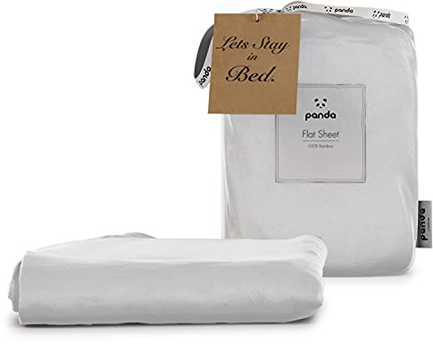 Panda® 100% Bamboo Organic UK King Flat Sheet, Pure White