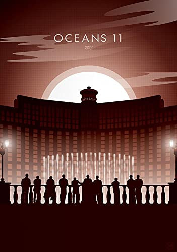 LINQWkk Metallschild Ocean 11, einfaches Poster, Geek, dekoratives Wandbild, Poster, 20,3 x 30,5 cm