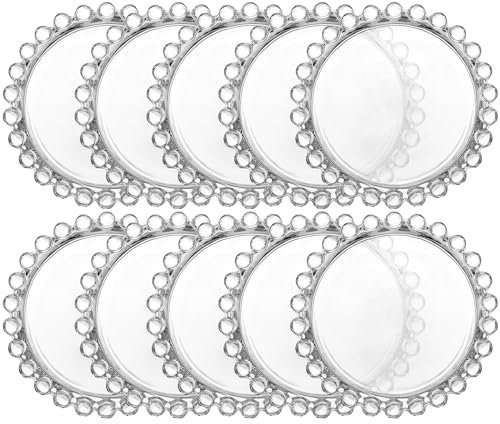 Fasmov 10 Stück Kristall-Untersetzer für Zuhause, Küche, Esszimmer, Wohnzimmer, Terrasse, Couchtisch, 9,4 cm