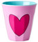 RICE - Tazza in melamina, misura media, colore: Rosa