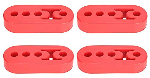 Auspuffgummi,Auspuffgummi Verstärkt,Schalldämpfer-Aufhänger,Endrohr-Aufhänger,4 Stück,Universal-Auspuffrohr-Aufhänger,4 Löcher,12 Mm Polyurethan,Verstellbarer Schalldämpfer-Auspuff-Aufhänger,Ro