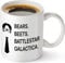 Crunchy Carrots Bears Beets Battlestar Galactica Funny 11 oz Coffee Mug The Office Quote Unique Birthday Gift for Dwight Schrute Fans Dunder Mifflin Christmas Present