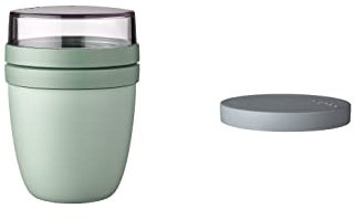 Mepal - Lunchpot Switch Ellipse - mach aus deinem Lunchpot einen Snackpot - Praktischer Müslibecher - Geeignet für Tiefkühler, Mikrowelle & Spülmachine - Nordic Sage