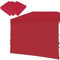 Senmortar Lot de 3 parois latérales pour auvent escamotable de 3 x 3 m, tonnelles instantanées pour tente, rouge