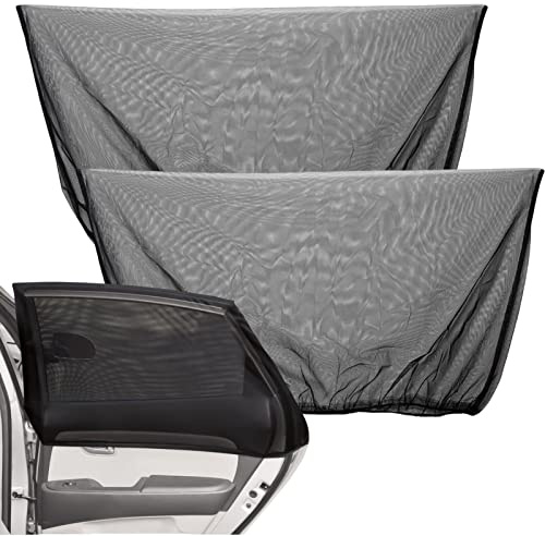 2pz Parasole Auto, Parasole Per Finestrini Laterali Auto, Tendine Oscuranti Per Auto, Parasole In Rete Traspirante Per Finestrini Auto, Zanzariera Per Auto, Protezione Per Bambini, Adulti, Animali