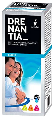Novadiet - DRENANTIA mit Mate, Centella Asiatica, Klette, Hibiskus, Birke, Orthosiphon, Löwenzahn, hilft Gewichtskontrolle, vermindert Flüssigkeitsretention, entfernt Giftstoffe und Substanzen -