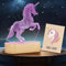 Darlena 3D Einhorn Nachtlicht | Einhorn Geschenke für Mädchen | Einhörner Geschenke zum Geburtstag oder Weihnachten | LED Kinderlampe für Babys und Kinder dimmbar | Nachtlampe, Kinderzimmer Deko
