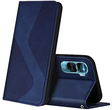 ZONNAVI Coque pour Honor 90 Lite 5G, Premium Étui Housse en Cuir de Protection avec [Emplacements Cartes] [Magnetique], Clapet Folio Portefeuille pour Honor 90 Lite 5G (Bleu)