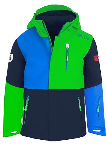 Trollkids Hallingdal Skijacke, Hellgrün/Blau, Größe 128