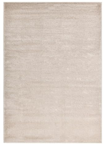 Home Deluxe - Teppich FOFI - Farbe: Beige, Größe: 180 x 120 cm - Allergikerfreundlich, Floorhöhe: 1,5 cm, 100% Polypropylen Friese I Floorteppich Shaggy Designteppich