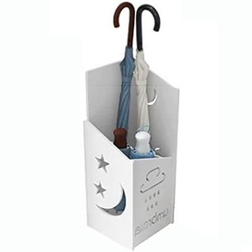 Paragüero con bandeja de goteo extraíble, soporte para paraguas para entrada, organizador independiente para bastón de paraguas, ideal para decoración de oficina en el hogar, paragüero de madera