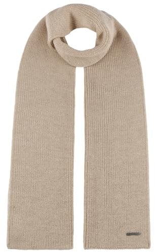 Stetson Caledonia Merinoschal - Unifarbener Schal - Eleganter Wollschal - Made in Italy - Halsschal aus Merinowolle - Damen & Herren - Herbst/Winter beige